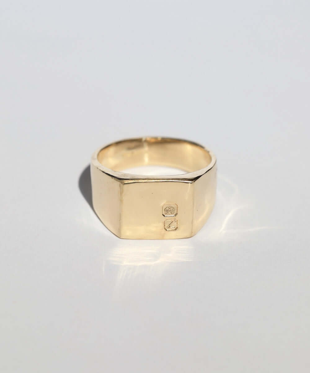 14k Yellow gold signet ring Brooklyn New York 11222