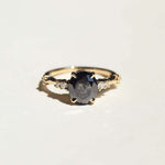 salt and pepper engagement ring 14k yellow gold  Brooklyn  New York 11222