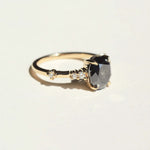 salt and pepper engagement ring 14k yellow gold Brooklyn New York 11222