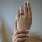 dark academia gothic unique vintage black diamond alternative ring engagement greenpoint nyc 