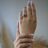 dark academia gothic unique vintage black diamond alternative ring engagement greenpoint nyc 