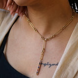 Monica Multi Sapphire Bar Pendant