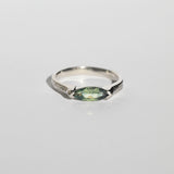 Platinum Foxtail Band with bi-color Sapphire