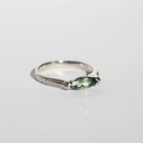 Platinum Foxtail Band with bi-color Sapphire