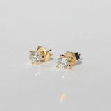 White Diamond Martini Stud Earrings