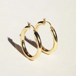 medium lightweight hoops NYC fine jewelry brooklyn NY New York jeweler sustainable ethical greenpoint engagement