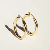 medium lightweight hoops NYC fine jewelry brooklyn NY New York jeweler sustainable ethical greenpoint engagement
