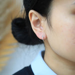 14k gold hoops earrings diamonds NYC fine jewelry brooklyn NY New York jeweler sustainable ethical greenpoint engagement
