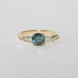 Mila II Teal Sapphire Ring