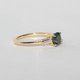Mila II Teal Sapphire Ring