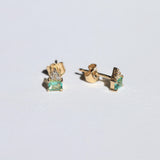 Mini Itzel Emerald Stud Combo Earrings