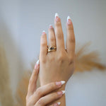sleek minimal trendy unique gen z creative eclectic curvy engagement ring band greenpoint nyc