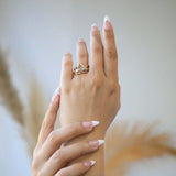 trendy sleek unique curvy nontraditional funky eclectic engagement ring y2k nyc green point New York