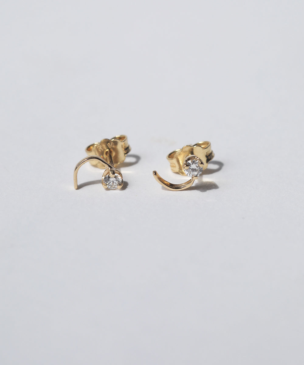 Misprint Earrings with Diamonds
