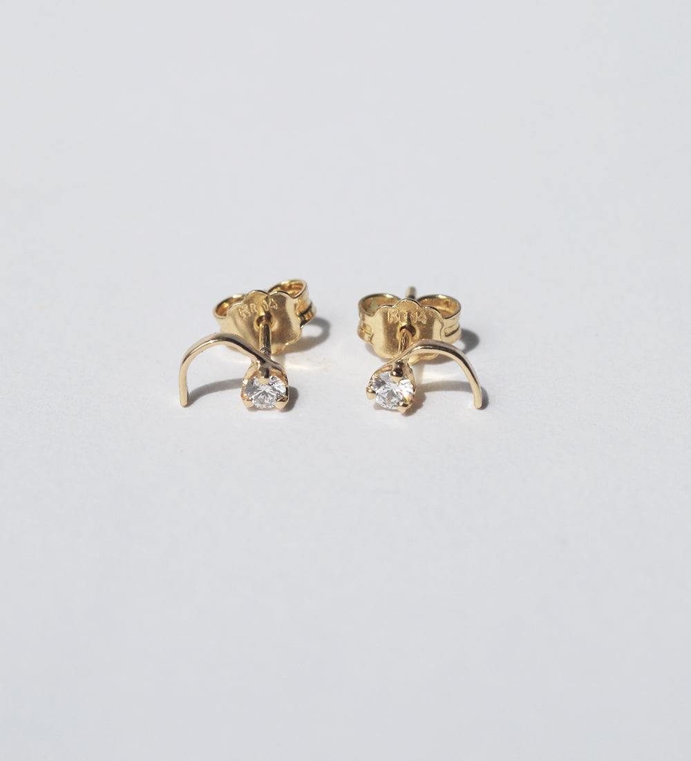 Black Diamond Pear Stud earrings