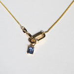 white diamond barrel pendant 14k yellow gold Brooklyn New York 