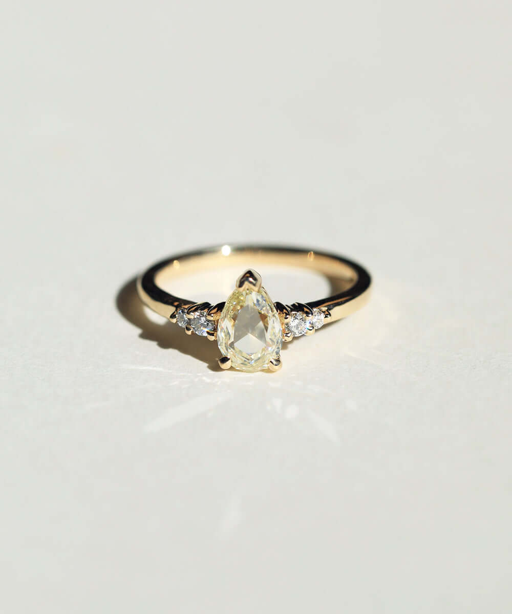14k gold Diamond Ring NYC fine jewelry brooklyn NY New York jeweler sustainable ethical greenpoint engagement
