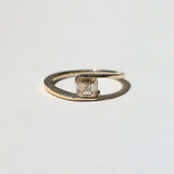 cognac champagne diamond ring twist wave macha brooklyn nyc engagement jewelry