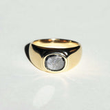 Oren Signet Ring with Salt & Pepper Diamond