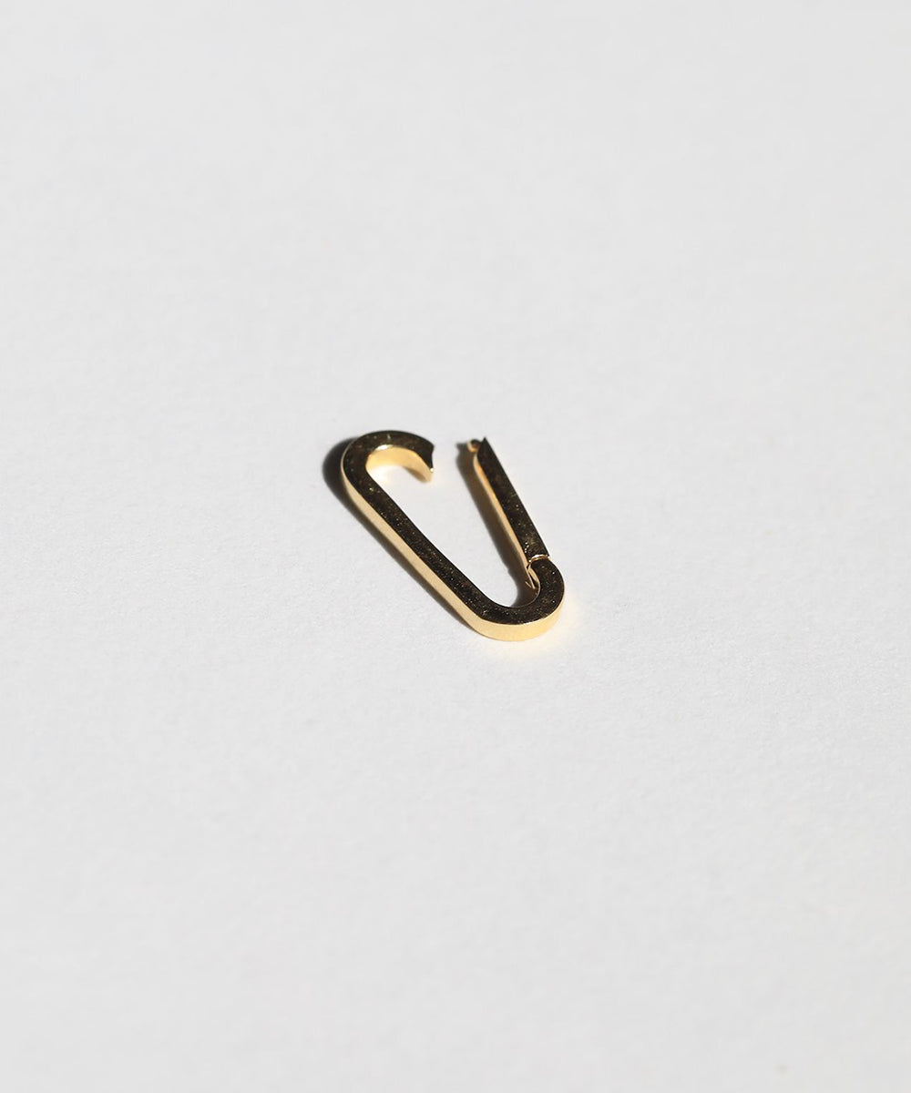 14k yellow gold oval carabiner 