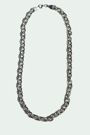 Oval Chain Necklace Silver