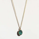 Emerald  Pendent 14k Gold, NYC fine jewelry brooklyn NY New York jeweler sustainable ethical greenpoint engagement