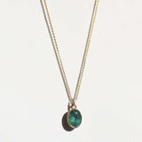 Emerald  Pendent 14k Gold, NYC fine jewelry brooklyn NY New York jeweler sustainable ethical greenpoint engagement