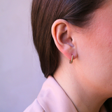 Oval Hinged Hoop II Yellow Gold