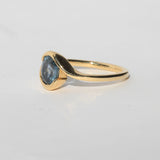 Saturn Ring Oval Blue Sapphire