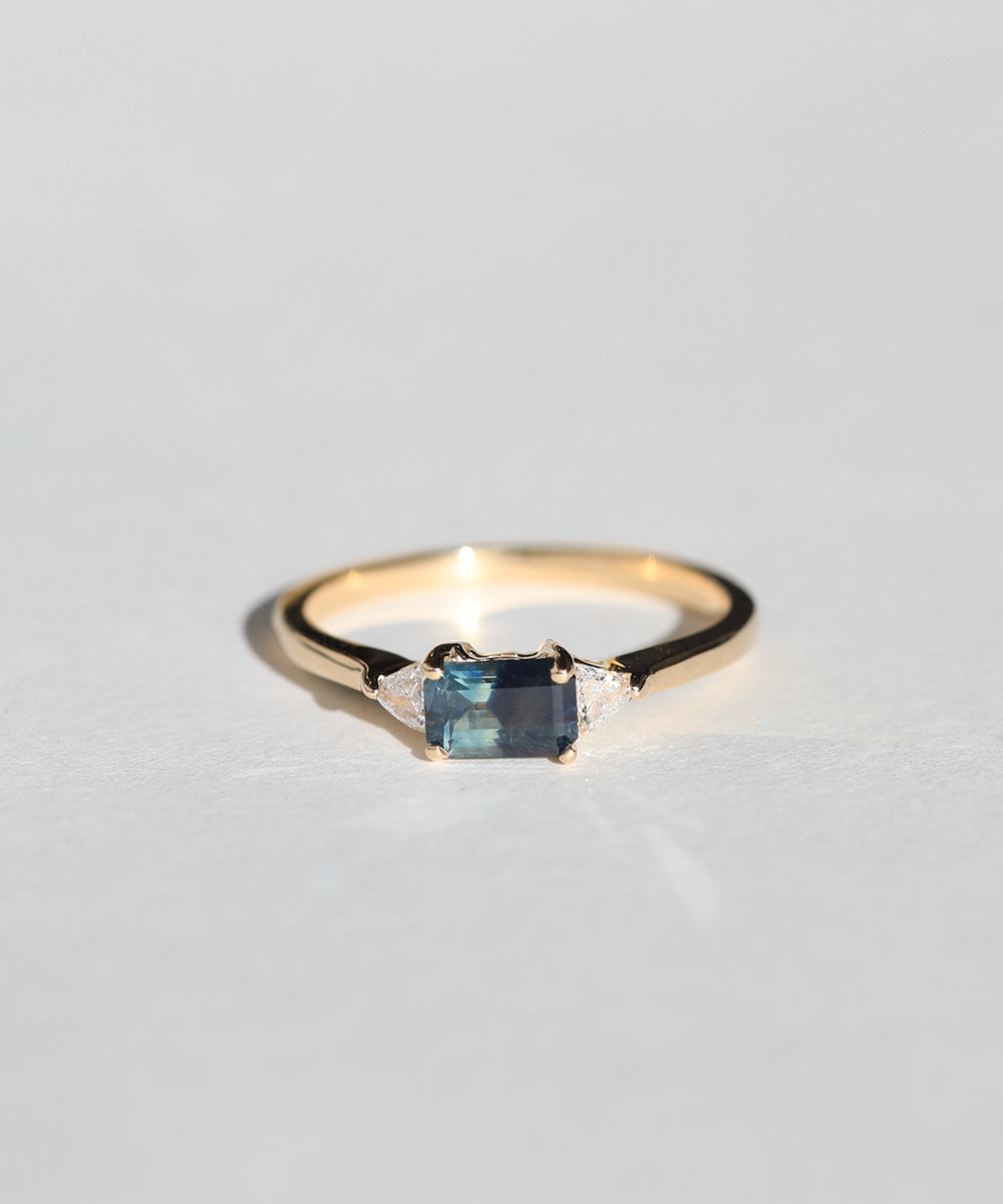Sapphire Diamond Engagement Ring 14k Gold Brooklyn New York 11222