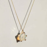 Opal Necklace 14k Gold NYC fine jewelry brooklyn NY New York jeweler sustainable ethical greenpoint engagement