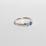 Platinum Foxtail Band with Violet Sapphire