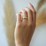 Yellow Gold Ravine Diamond Band