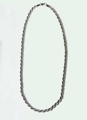 Rope Chain Necklace Silver