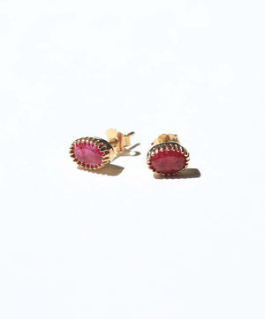 ruby 14k yellow gold earrings Brooklyn New York 11222