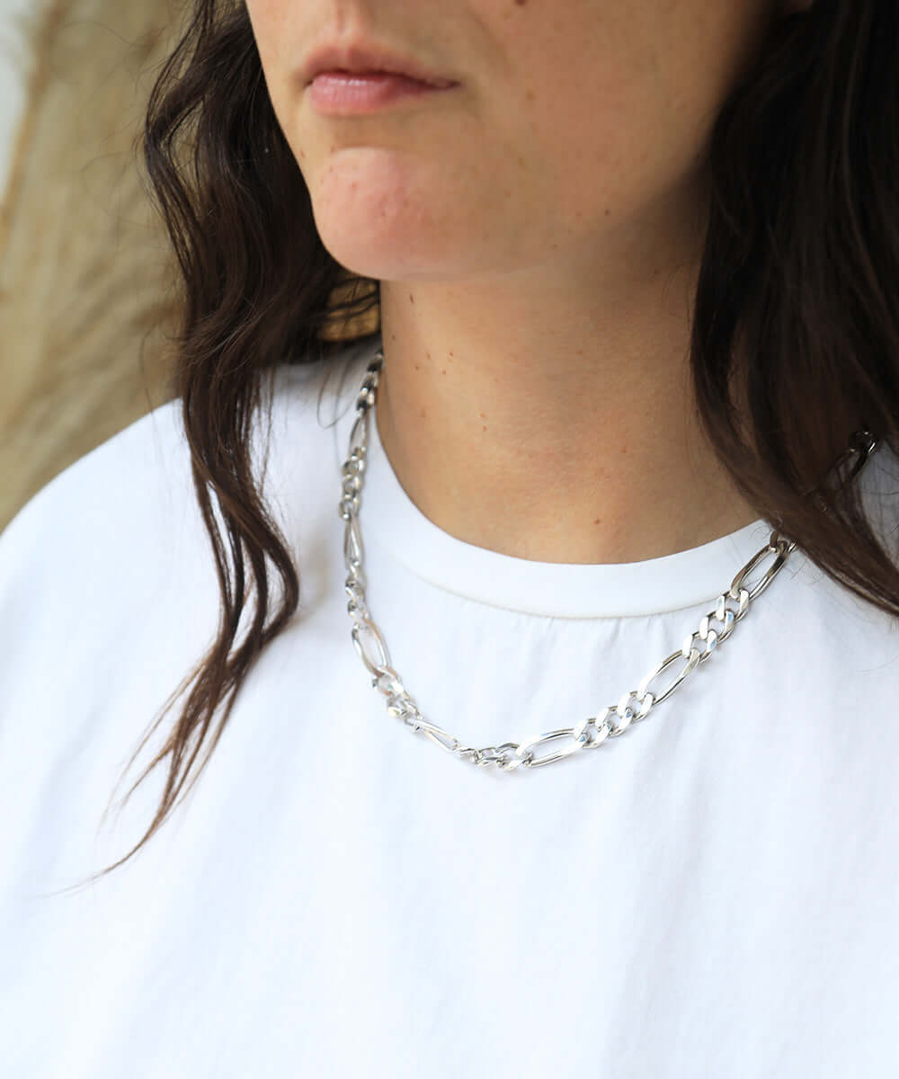 Figaro Chain Necklace Silver