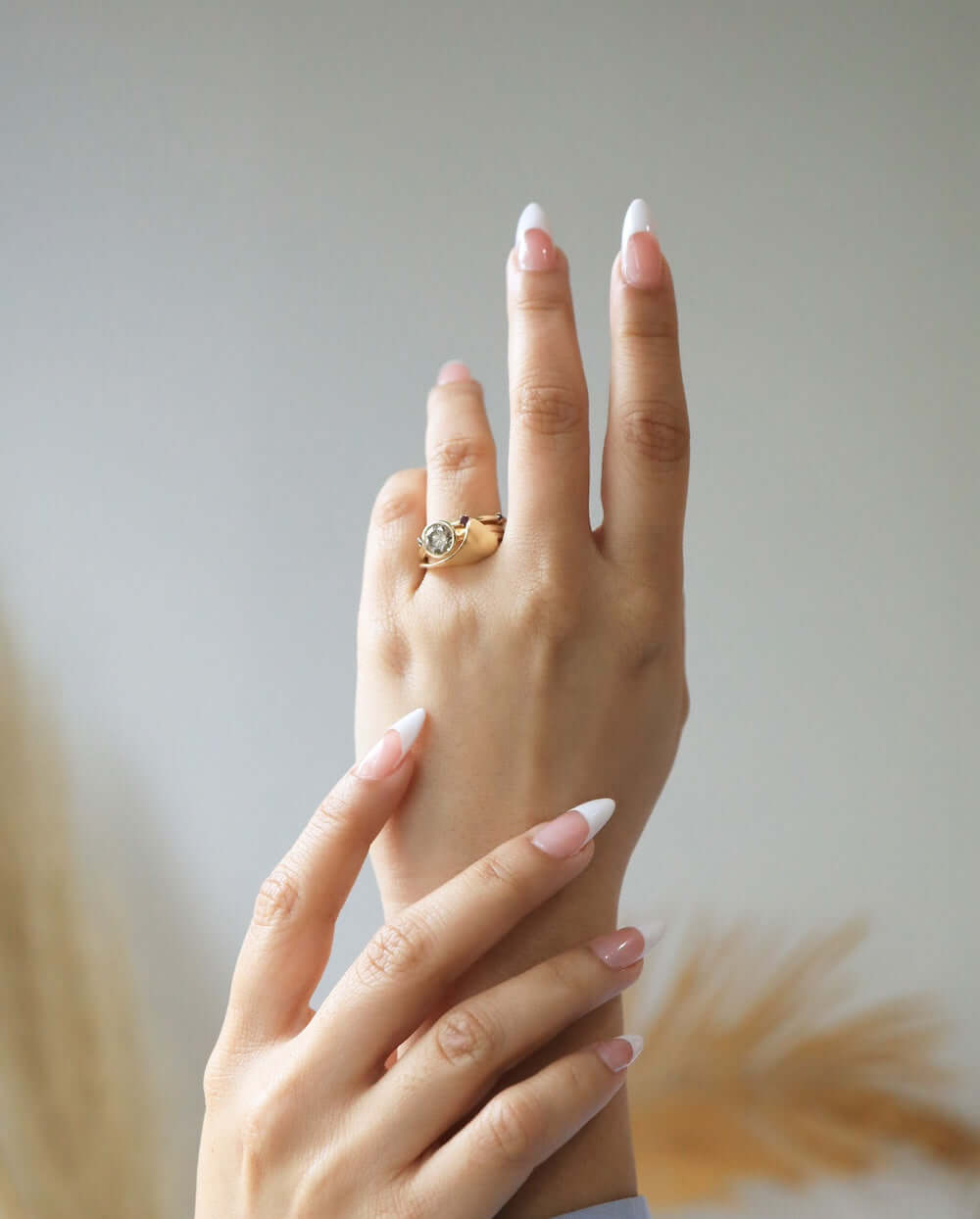 futuristic sleek unique curvy nontraditional funky eclectic engagement ring y2k nyc green point New York
