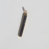 Blue Sapphire Bar Pendant