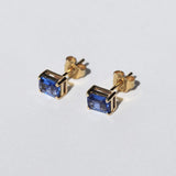Blue Sapphire Prong Stud Earrings