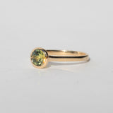 Bi-Color Sapphire Bezel Solitaire I