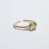 Montana Bi-color sapphire engagement ring Brooklyn NYC