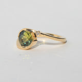 Saturn Ring Bi-Color Sapphire 18k