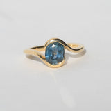 Saturn Ring Oval Blue Sapphire
