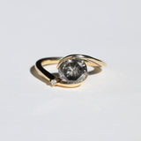 Saturn Ring, Salt and Pepper Diamond