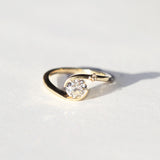 Saturn Ring, natural white diamond