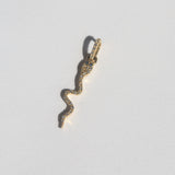Pavé Serpent Pendant Yellow Gold