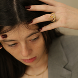 Sloane II Oval Orange Sapphire Ring