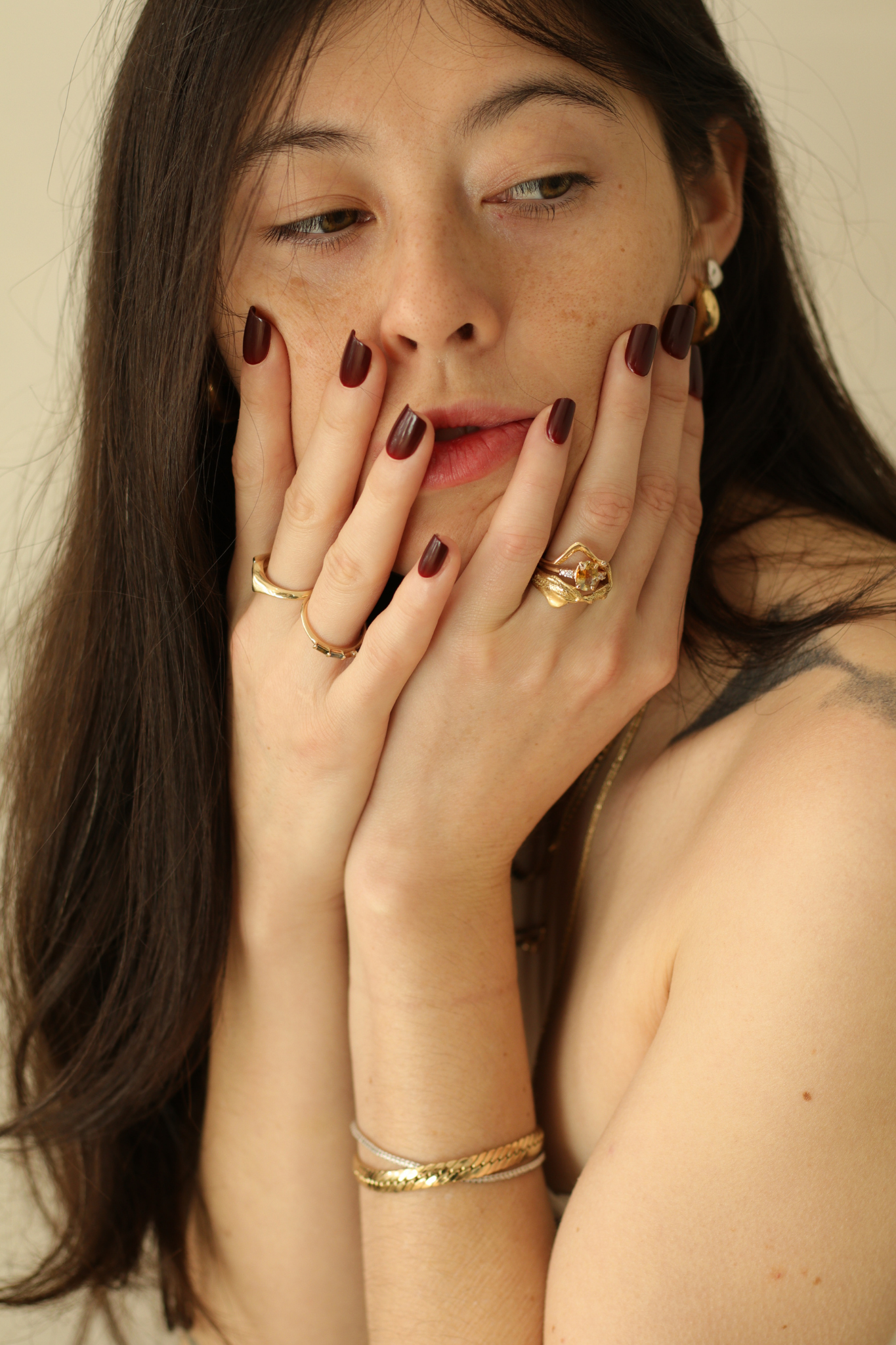 Sloane II Oval Orange Sapphire Ring