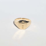 Small Hallmarked Signet Ring in Yellow Gold