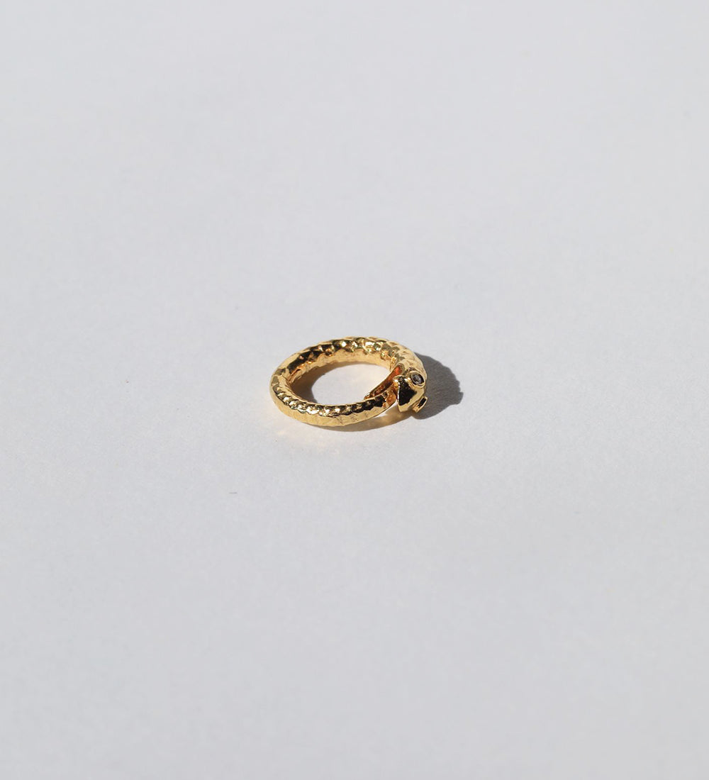 14k yellow gold  snake pendant carabiner Brooklyn New York 